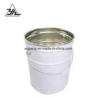 20L White Round Chemical Metal Tin Bucket with Lids